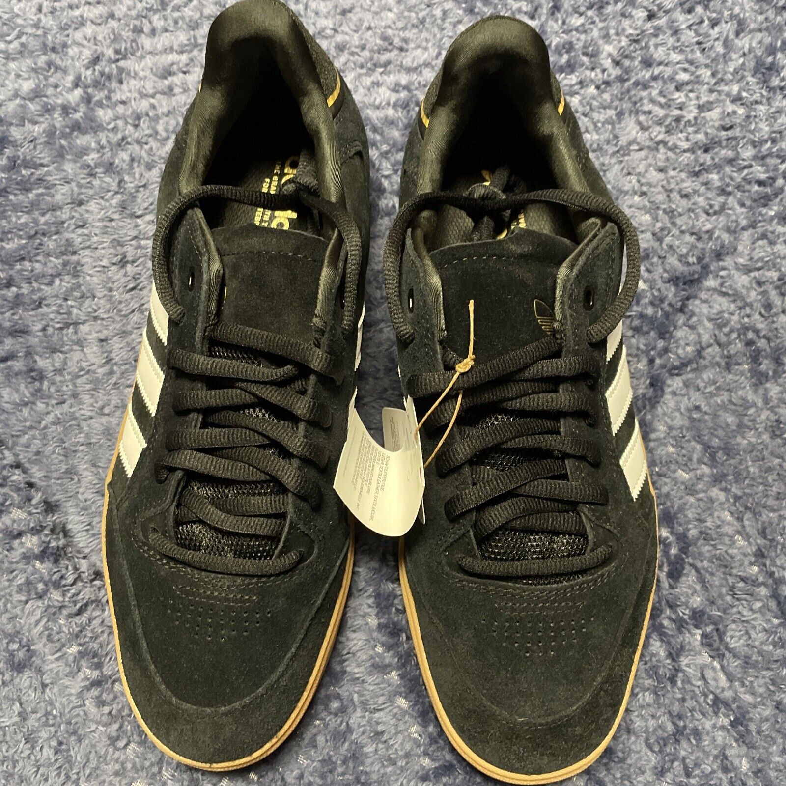 New Adidas Men’s Size 10 Tyshawn Low Black & Gum Skateboarding Shoes IG5280
