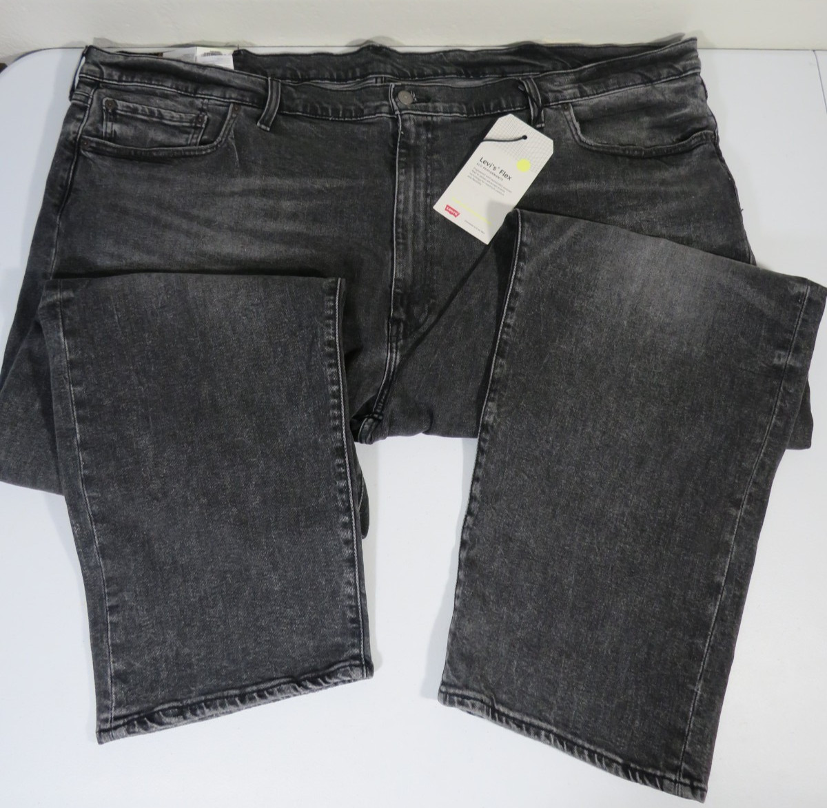 Levis 502 Flex NWT Big Tall 54 x 32 (54 x 31 Actual) Black Denim Jeans New!