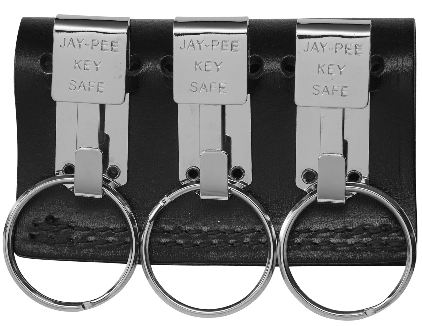 Metal Key Ring Holder for Leather Belt Loop, Slide-On Design, Fits 2.25″ Belts,