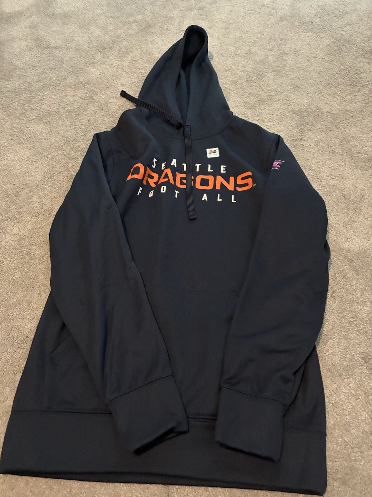 Gill Sports by Carl Banks Fleece Graphic Logo Pullover Hoodie Men’s S Black