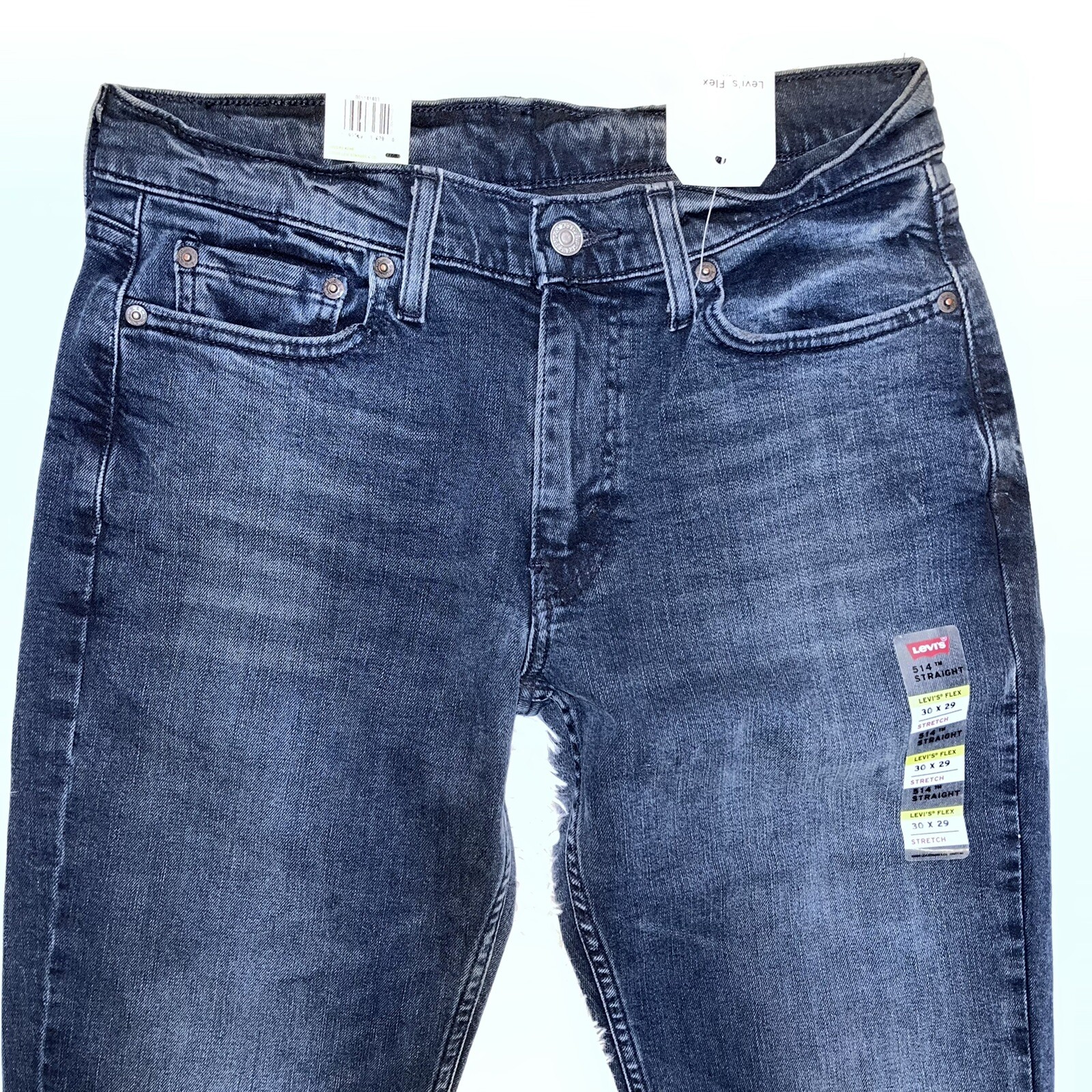 LEVI’S 514 Straight Leg Stretch Flex Eco Performance Dark Wash Blue Jeans 30 NWT