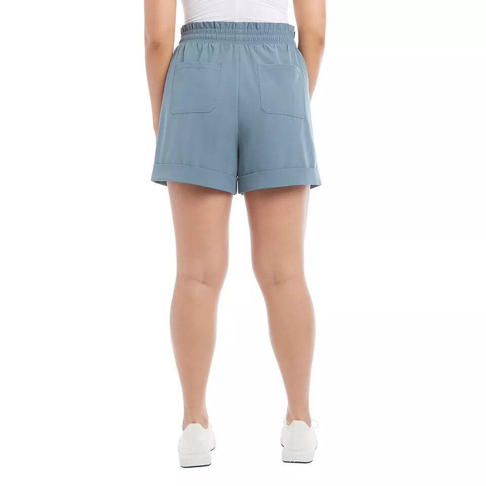Danskin Ladies’ Woven Paperbag Short | C32