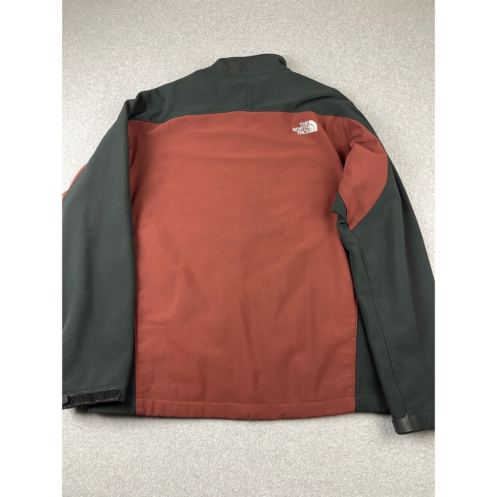 The North Face Apex Bionic Jacket Mens Large Rust Charcoal Grey Softshell Zip
