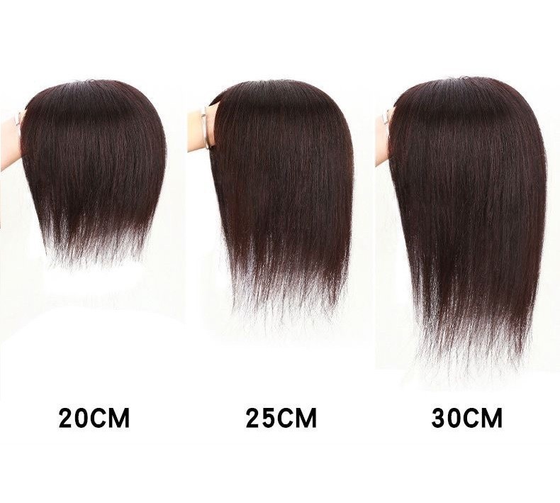 2.36″x4.7″Free Parting Silk Top 100% Real Human Hair Topper Clip in 6″, 8″, 12″