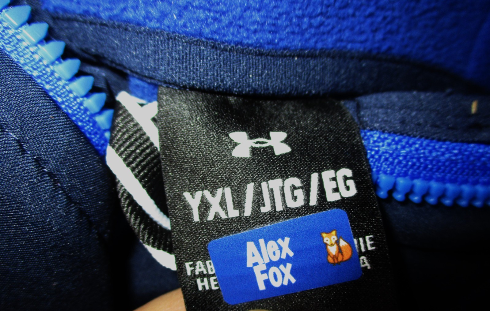 UNDER ARMOUR Blue Full Zip Hoeded Jacket Youths XL NWOT