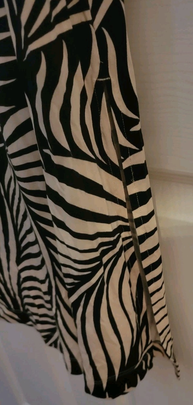 Soma One Shoulder Tank Maxi Bra Dress Black & White NWT $110 M