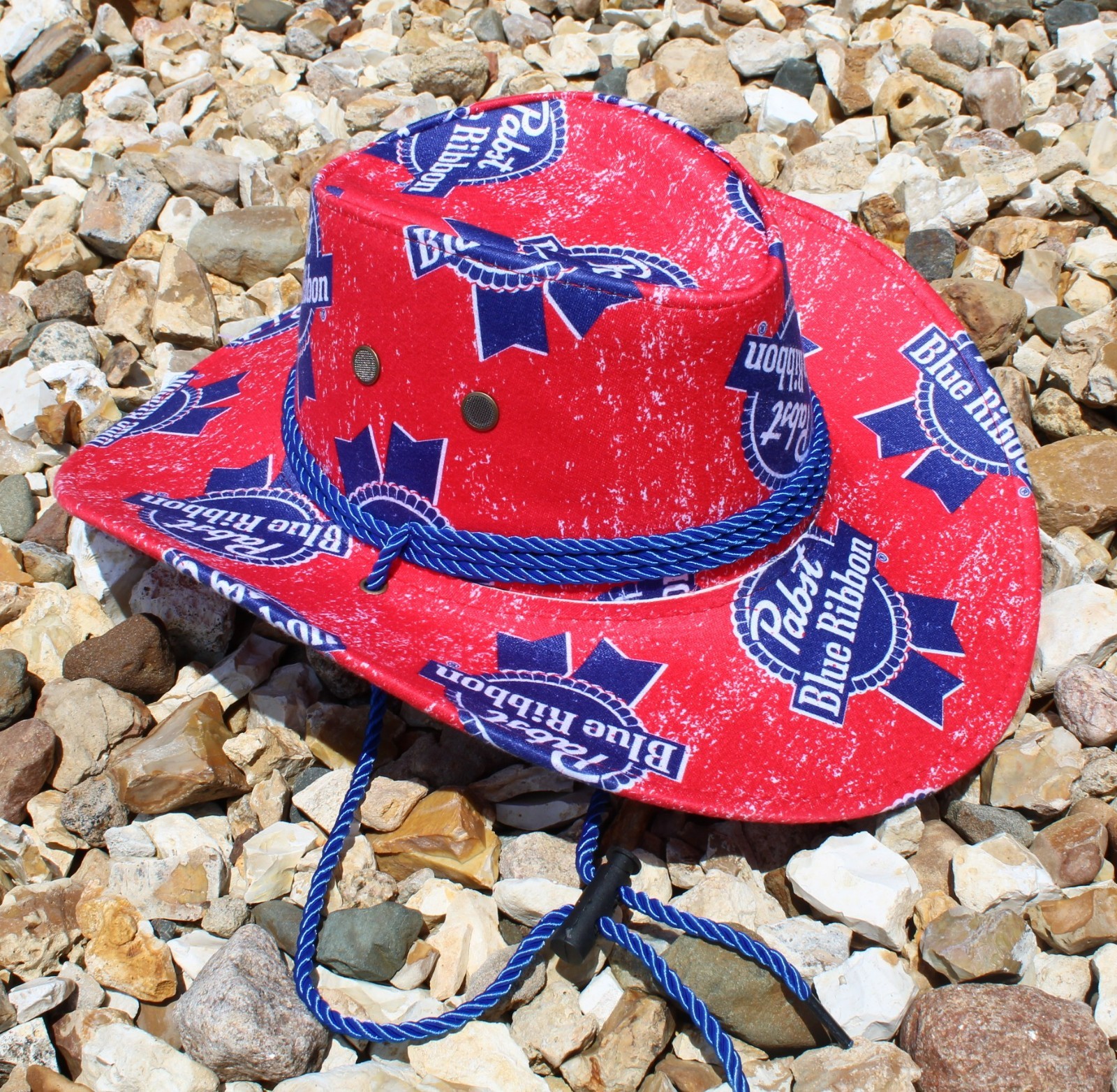 *PABST BLUE RIBBON BEER* Red PBR Logo *COWBOY HAT* BRAND NEW w/TAG