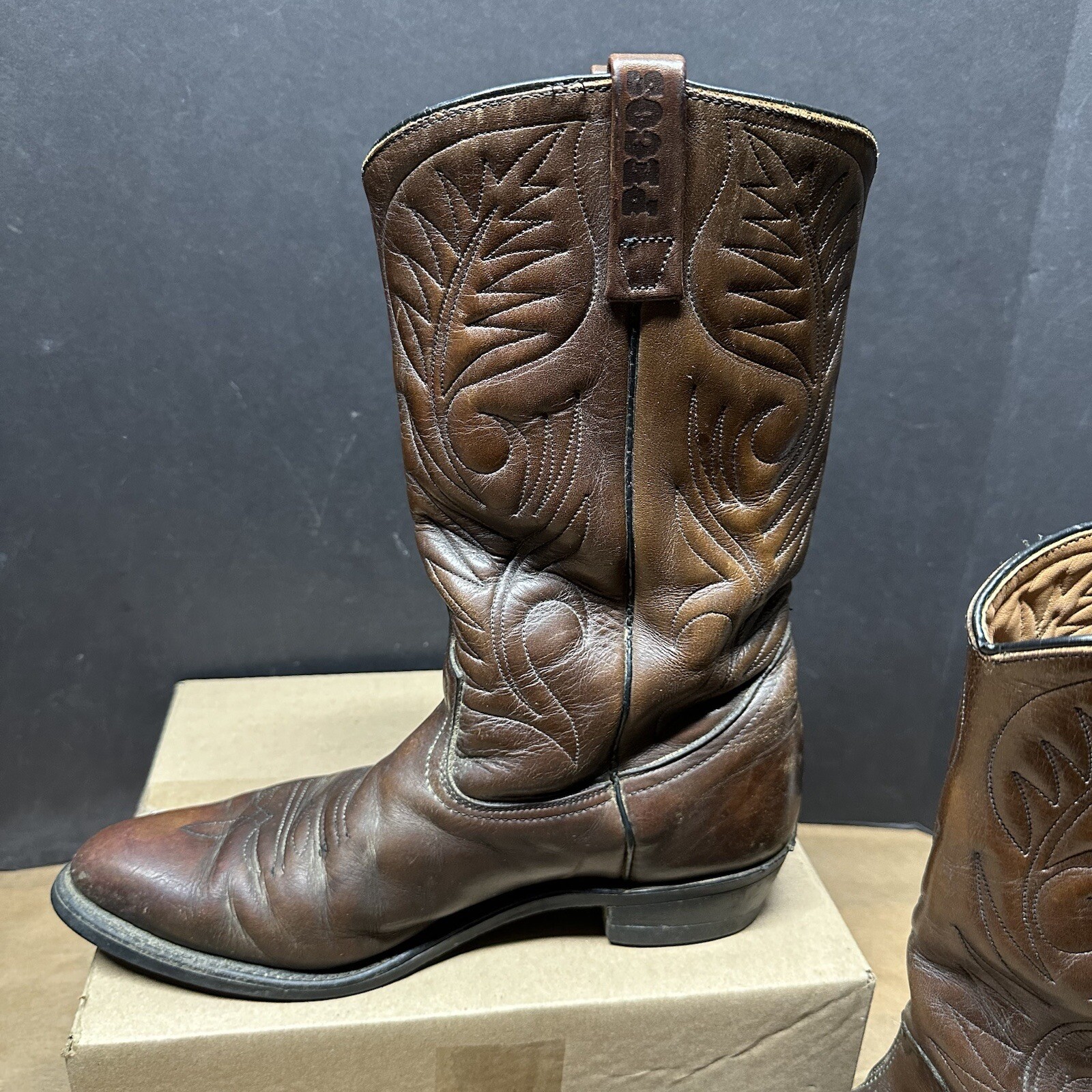 Vintage Red Wing Pecos 9801 Brown Leather Western Cowboy Work Boots Men’s 9.5 B