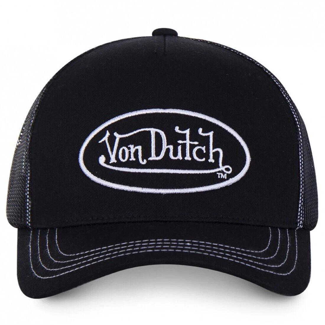 Men VD VON DUTCH Embroidery Adjustable Trucker Hat Breathable Mesh Snapback Cap