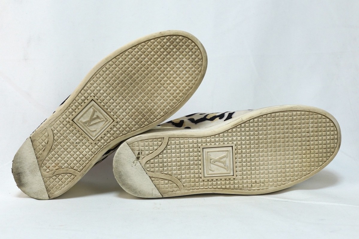 LOUIS VUITTON Frontrow Sneakers Leopard Print Womens Size 35 (Approx. 22.5cm)