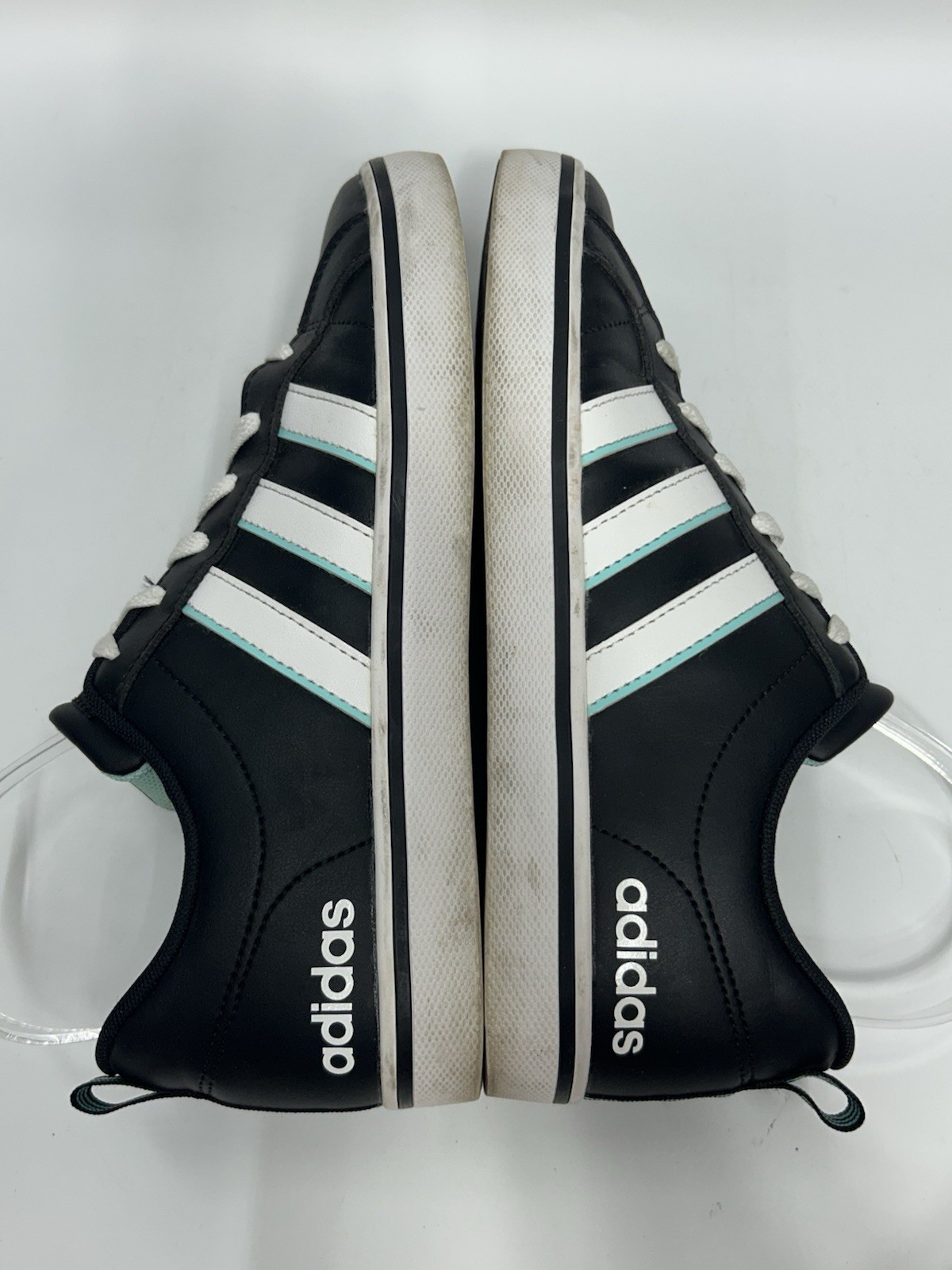 Adidas VS Pace Trainers sneaker Men’s 7 Black White Teal Women’s 8 Unisex