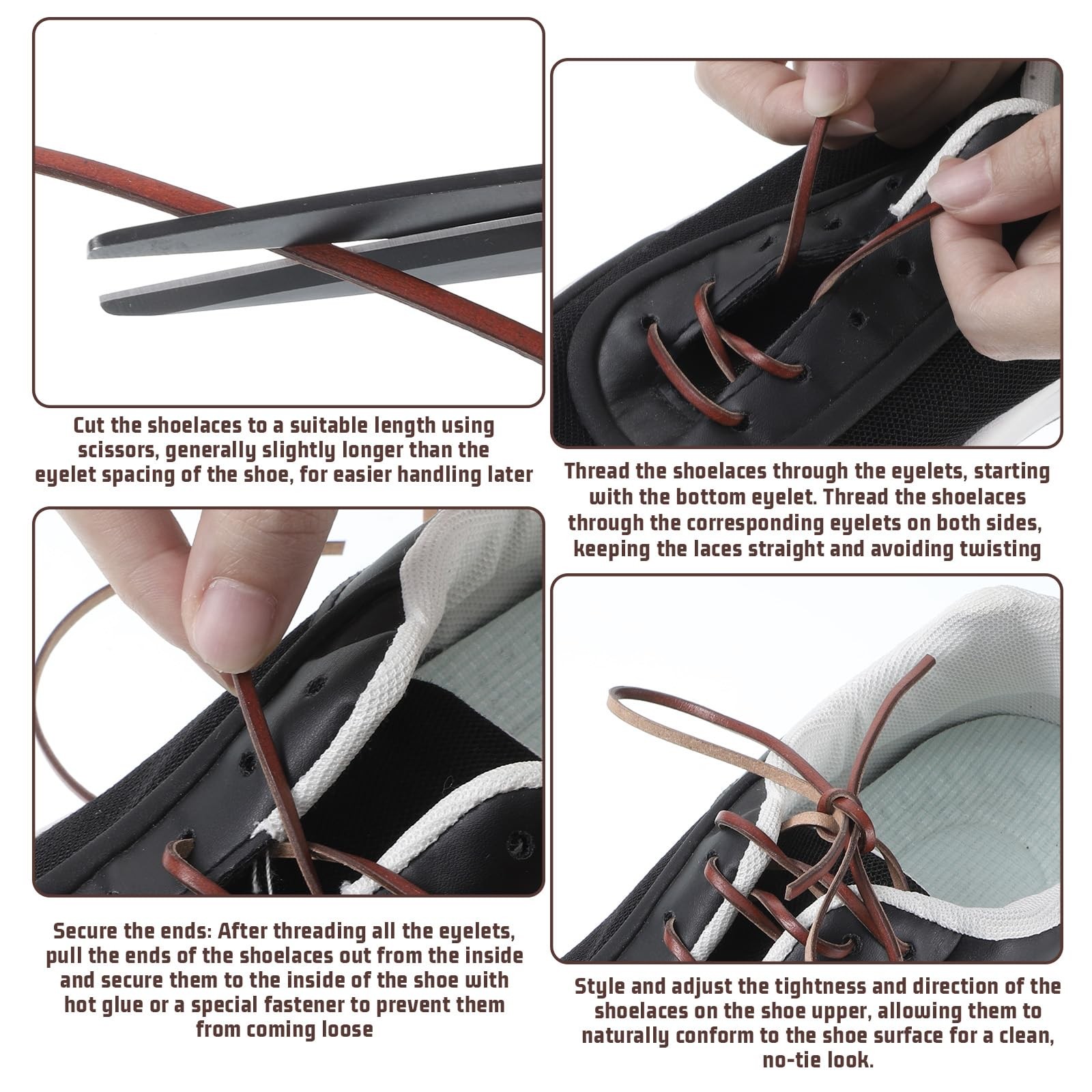 Leather Boot Lace Shoelace Relace Kit Heavy Duty Leather Cord Leathers Strips…