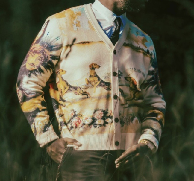 Golf Wang x Tyler the Creator Renaissance Cardigan Sweater Size Large RARE HTF