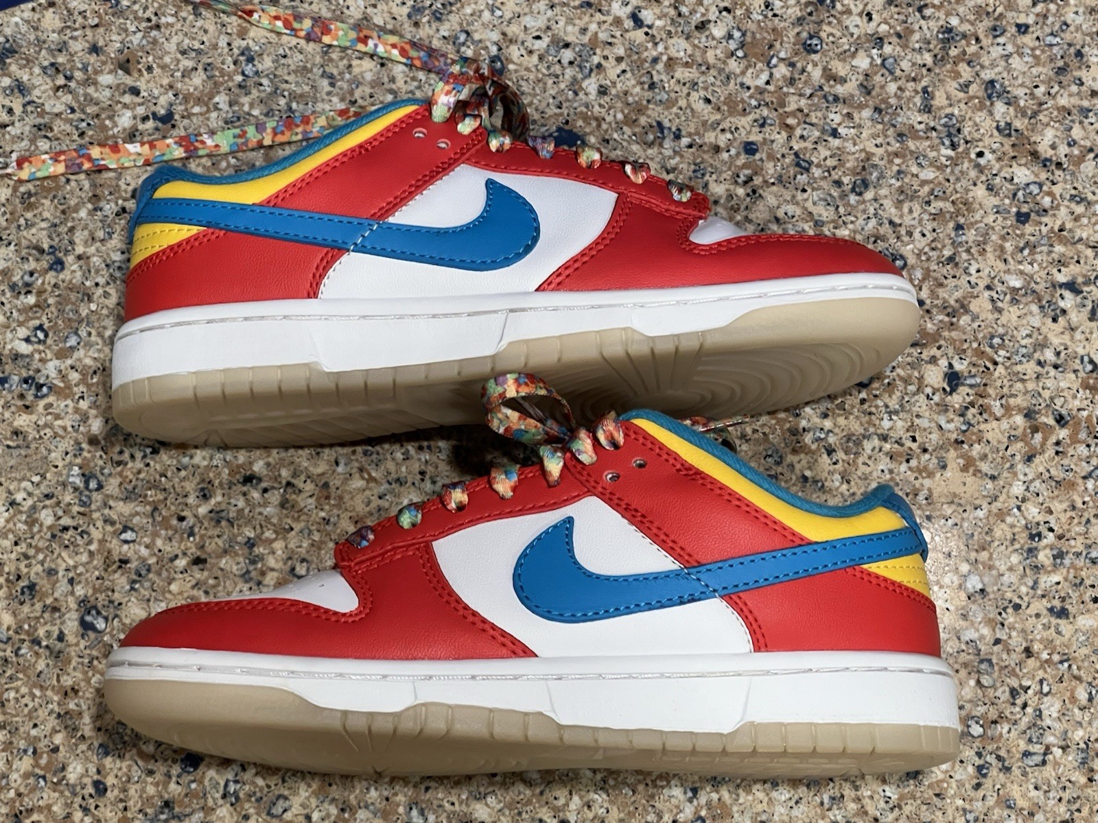 Nike LeBron James x Fruity Pebbles x Dunk Low DH8009-600 Shoes; Size W: 6, M: 4