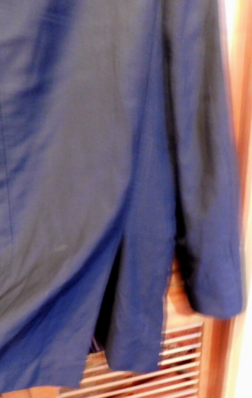 Calvin Klein~Fine Worsted Polyester & Wool Black Tuxedo Jacket Size 48L Slim Fit