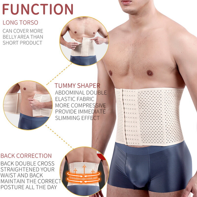 Fajas Para Hombre Corsé Shaper Adelgazar Reductoras Abdomen Faja De Ejercicio US