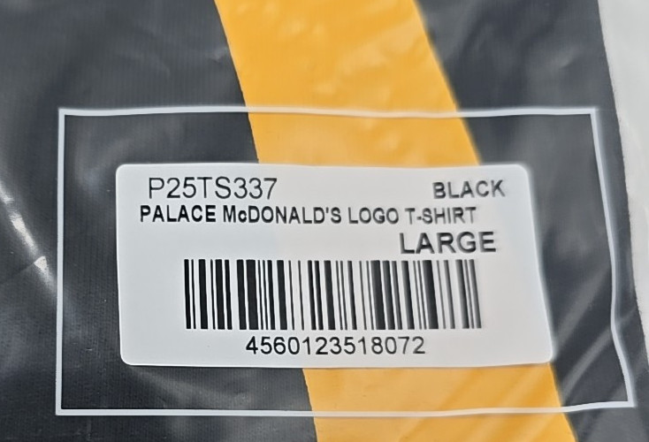 Palace x McDonald’s Logo T-shirt Skateboard size L Brand new Sealed