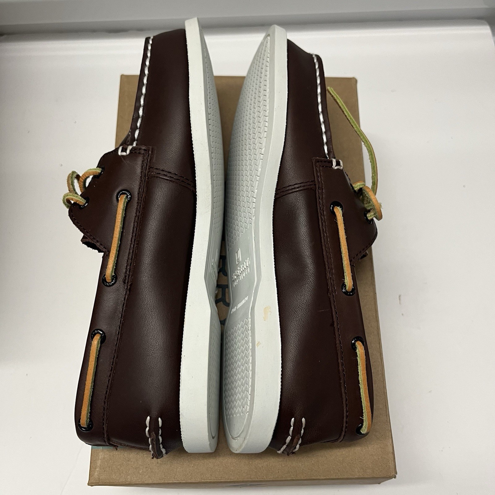 Sperry Top Sider A/O Original 2 Eye Brown Boat School Uniform Shoe Boys SZ 4.5 M