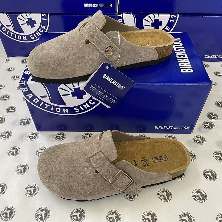 Birkenstock Boston Taupe Soft Footbed Clogs Women’s shoes