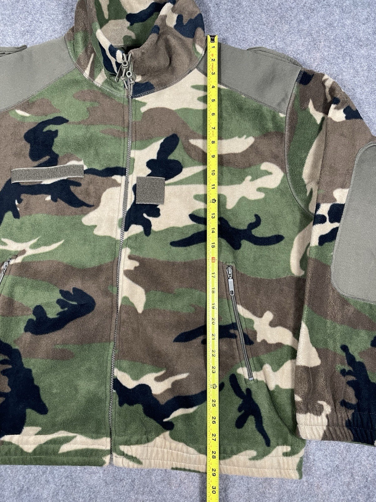 Mil-Tec By Strum Fleece Jacket Mens 2XL Camo Military Winter Full Zip Vintage