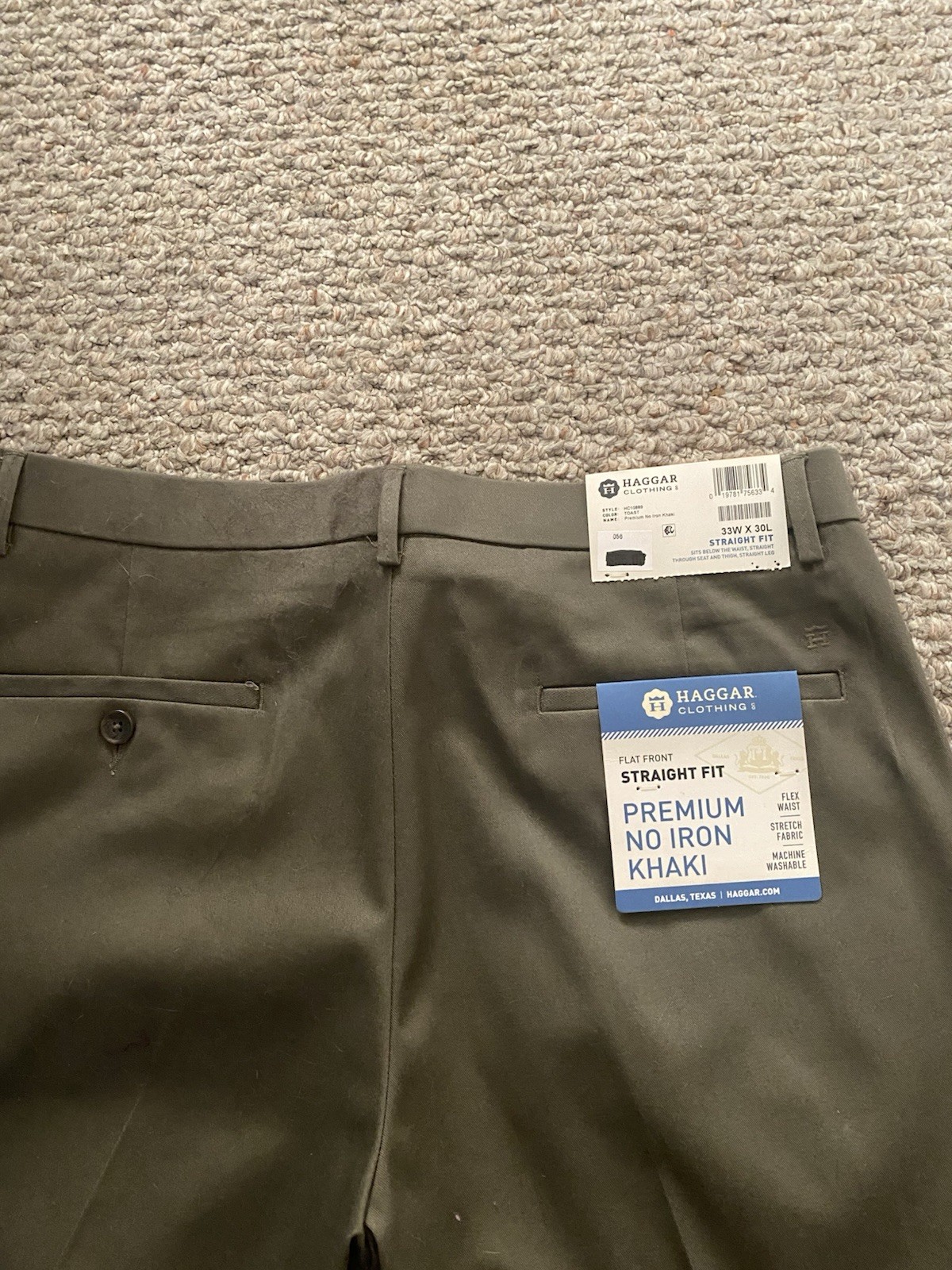 Haggar Men’s Dress Pants 33×30 Flat Front Straight Leg BRAND NEW!!