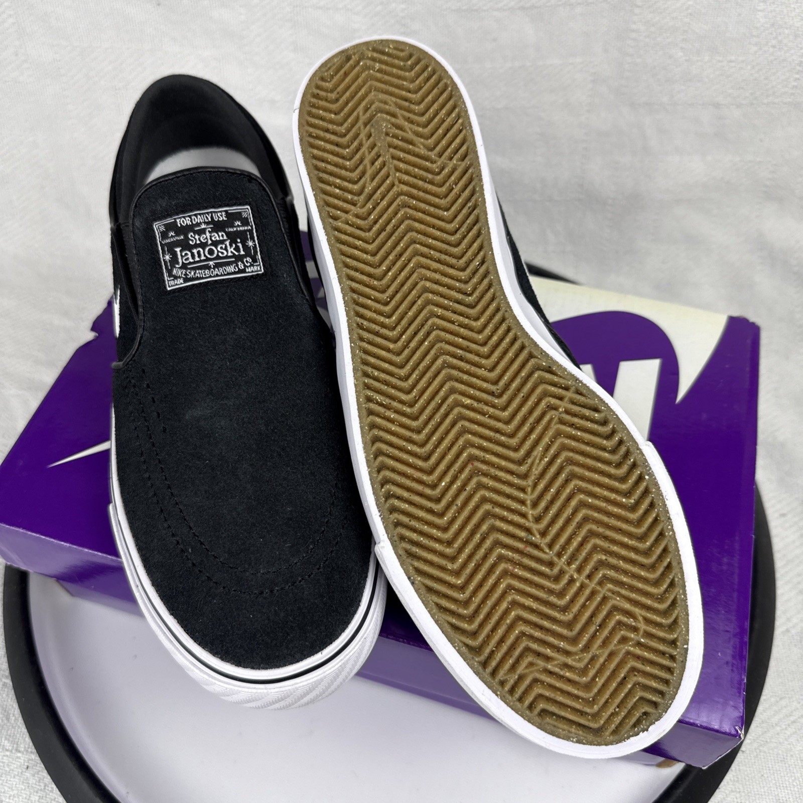 Nike SB Zoom Janoski+ Slip ‘Black White’ FN5893 001 Size 6 New In Box