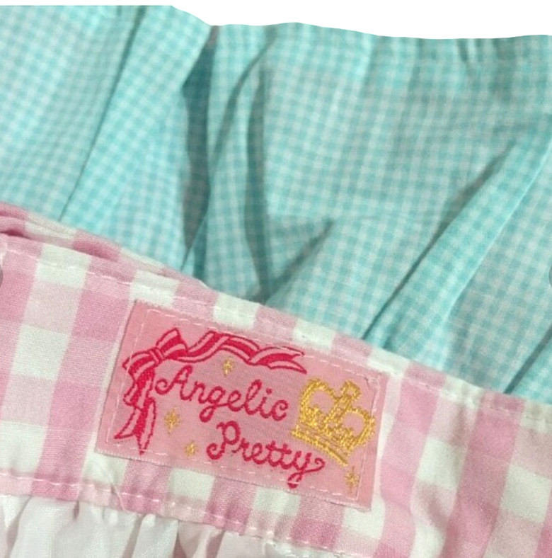 BNWT, RARE Angelic Pretty Sweet Lolita Pastel Gingham Petticoat Skirt, O/S