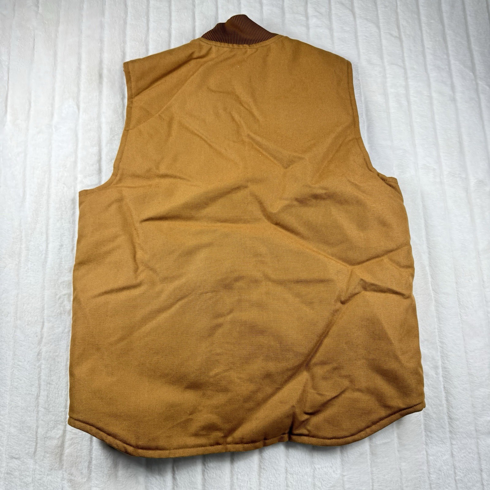 Carhartt Vest 0V0001-M Canvas Diamond Quilt Lining Mens M Relaxed Fit Custom Art