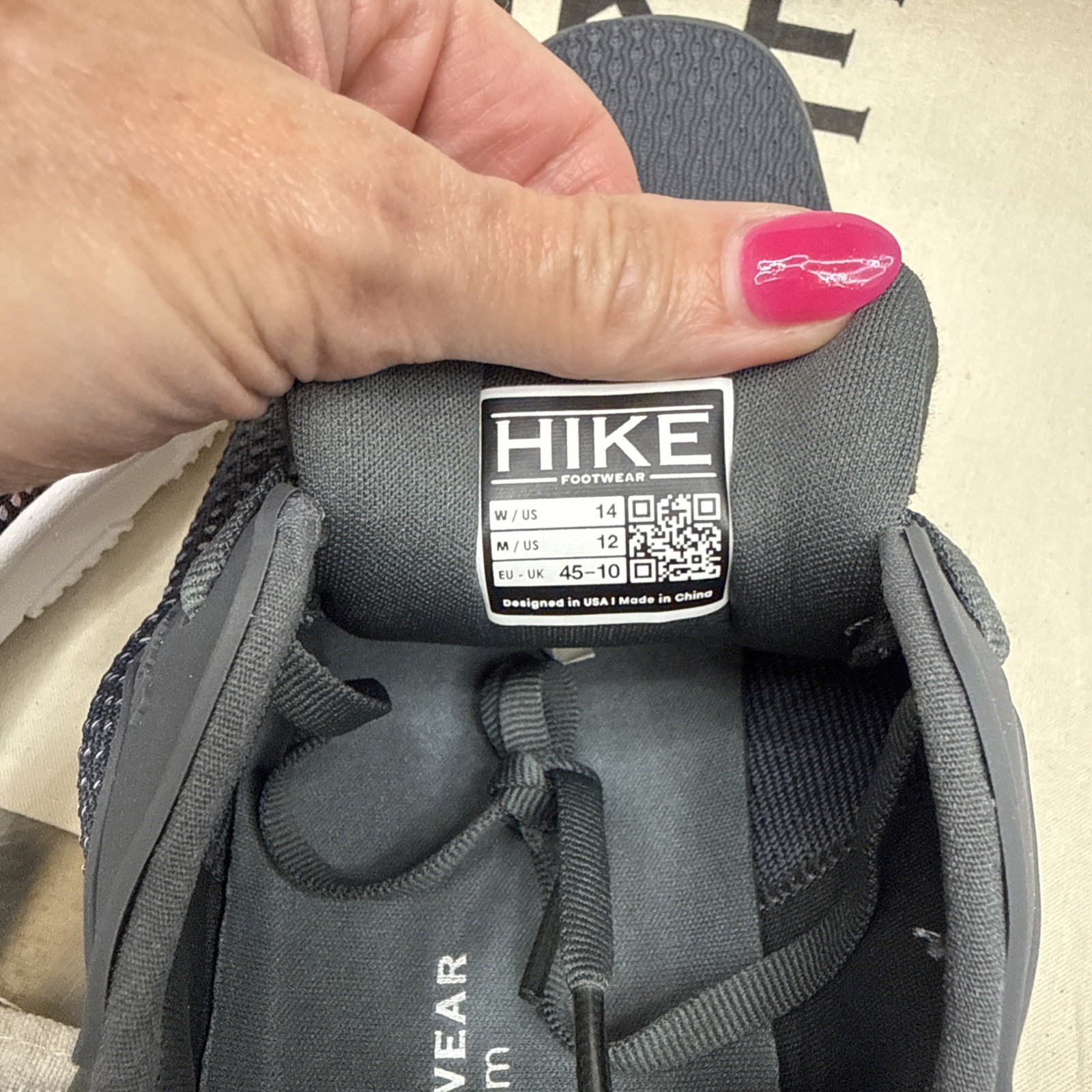 NWT Hike Footwear HF Stride Barefoot Sneaker Gray&Pink Unisex EU45 W14 M12