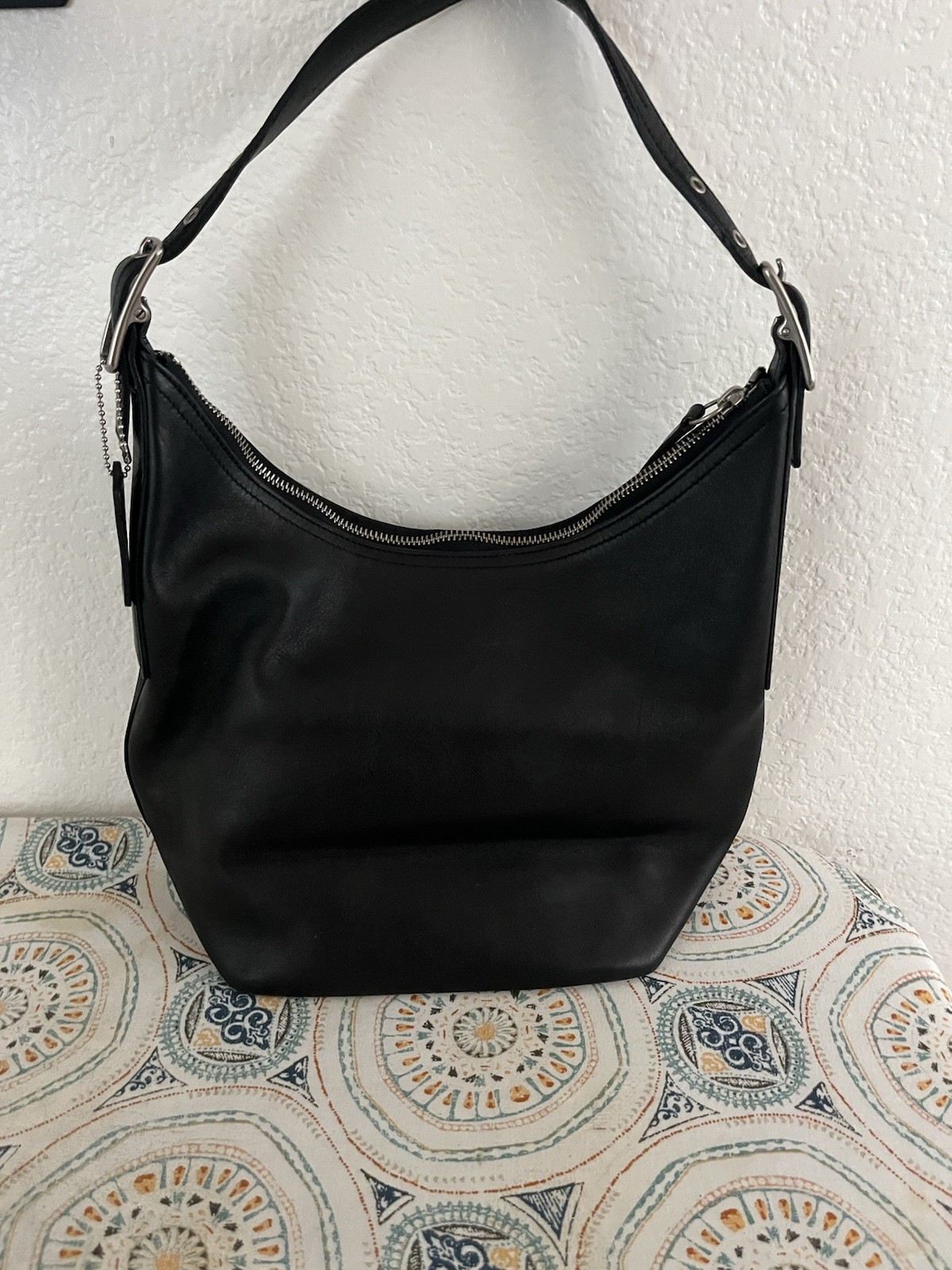 Coach 9823 Black Leather Shoulder Bag Vintage