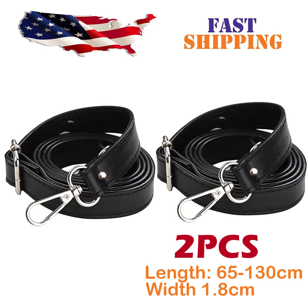 51in Replacement Purse Leather Strap Shoulder Crossbody Handbag Bag Belt Black