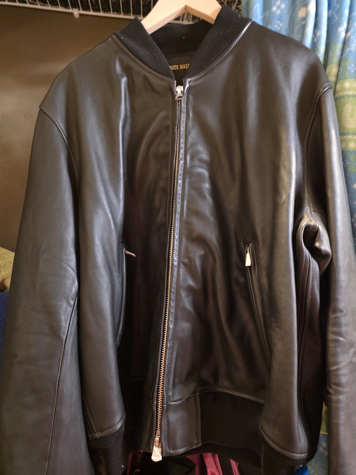 Buck Mason Leather Bruiser Bomber Jacket, Size 2xL Retail $695