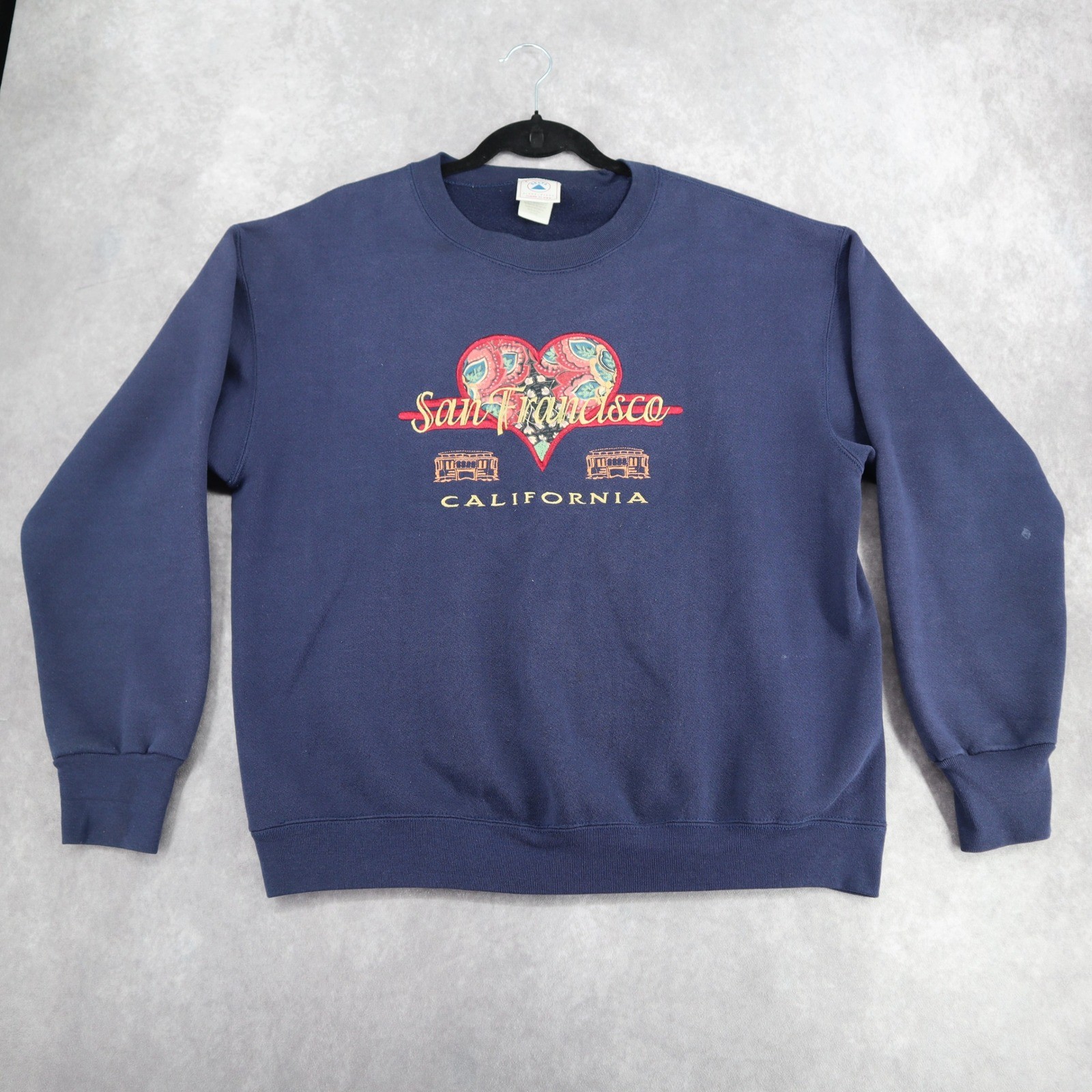 Vintage Delta Sweatshirt Crewneck San Francisco California USA Made Large 90s