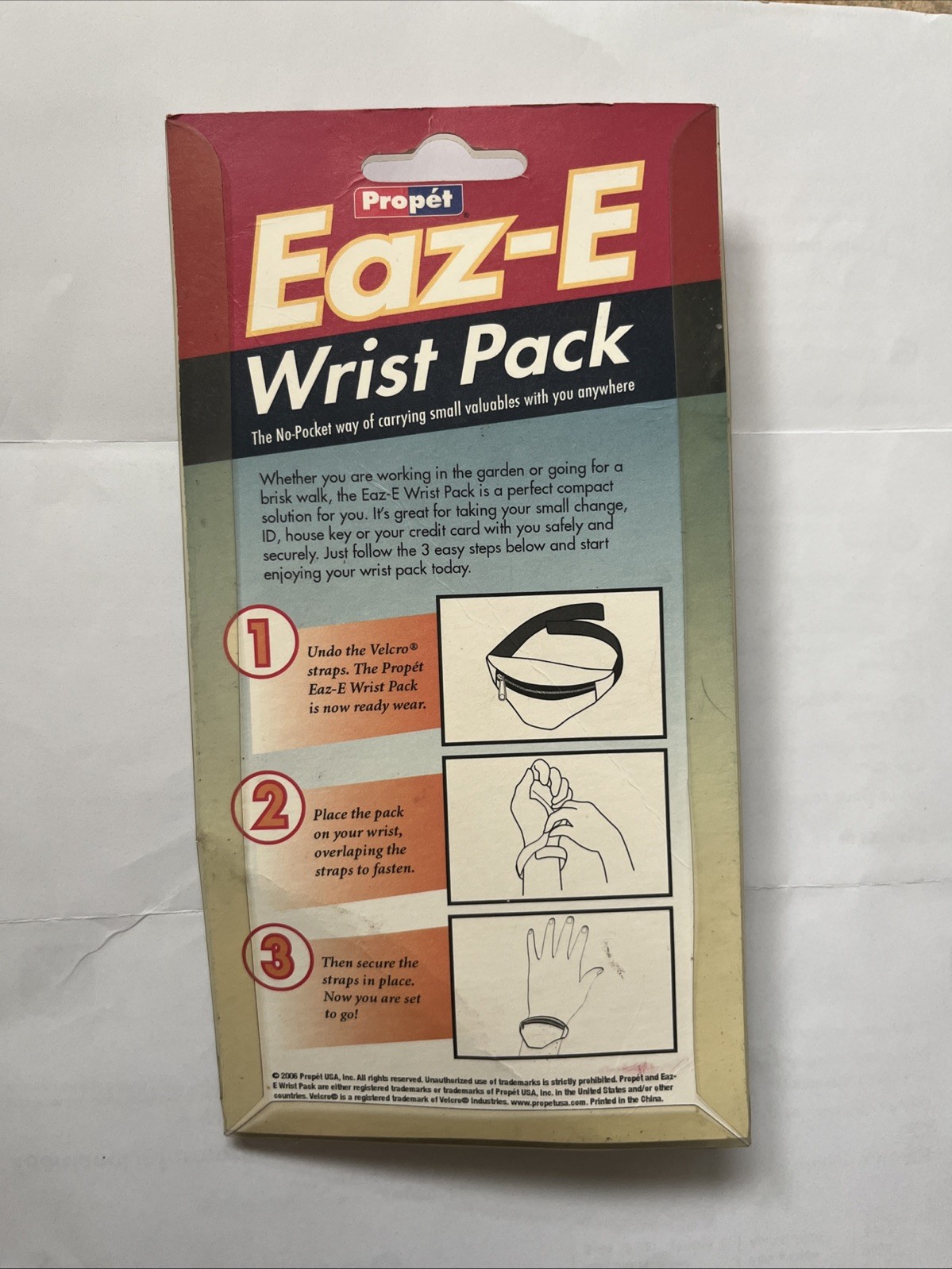 Vintage Zip Pocket Wrist Coin Wallet Fanny Pack New Red White and Blue Eaz-E
