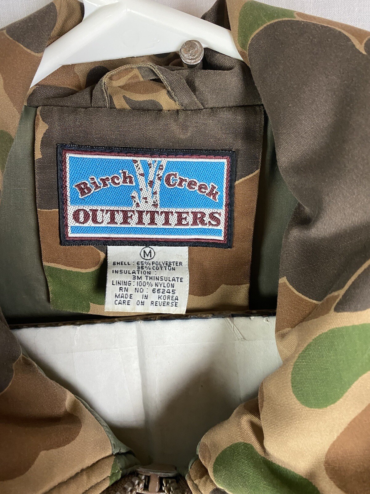 BIRCH CREEK OUTFITTERS VINTAGE DUCK CAMO PARKA JACKET Sz M
