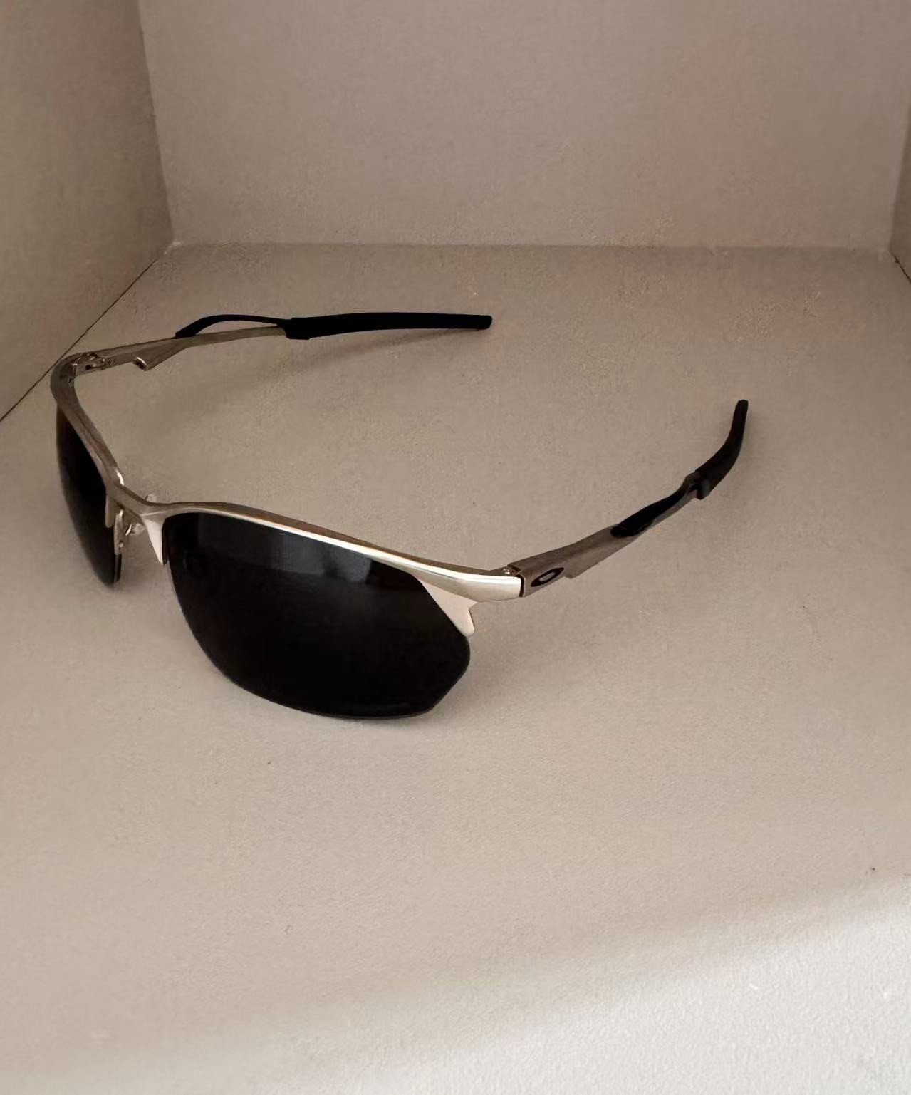 Oakley Wire Tap 2.0 OO4145 Sunglasses, Silver Frame/PRIZM Silver-Grey Lenses