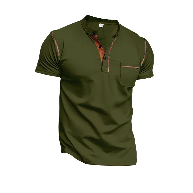 Summer Men’s Color Block Crew Neck T-Shirt