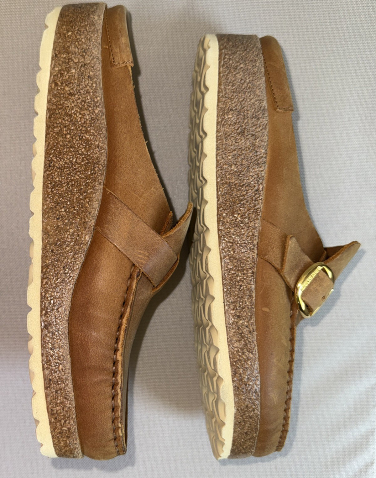 Birkenstock Buckley Cognac Brown Oiled Leather Clogs EU 38 Regular/Wide US 8 EUC