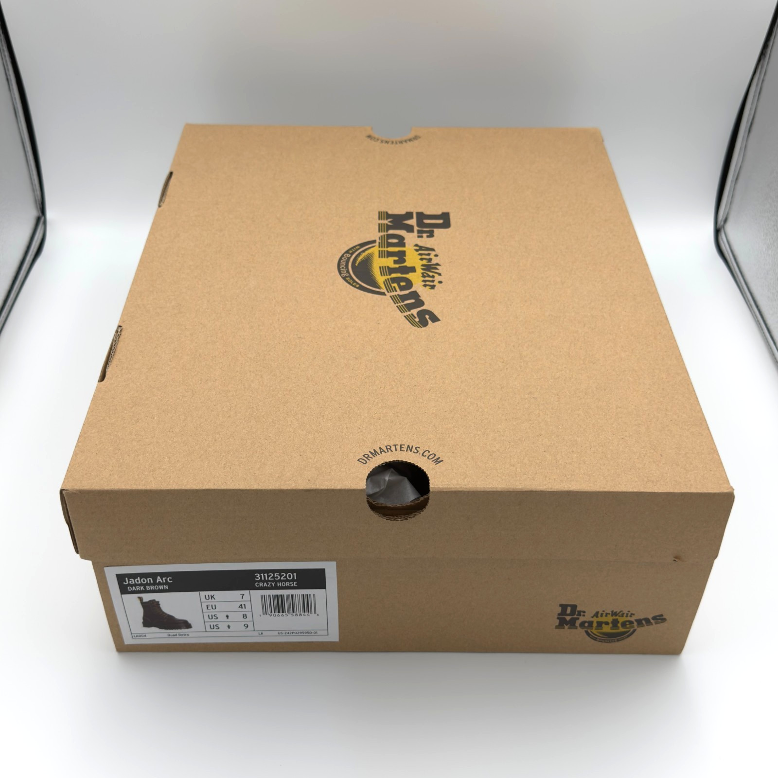 Dr Martens Jadon Arc Crazy Horse Platform Boots Brown M8 W9 31125201 New