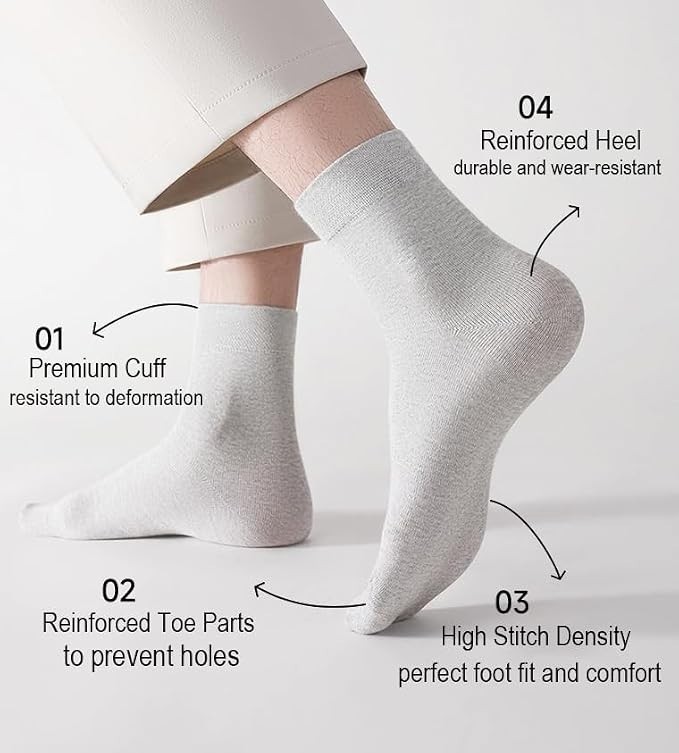 6 Pairs Unisex Ankle Quarter Socks Cotton Sport Low Cut Socks Size 10-13 New