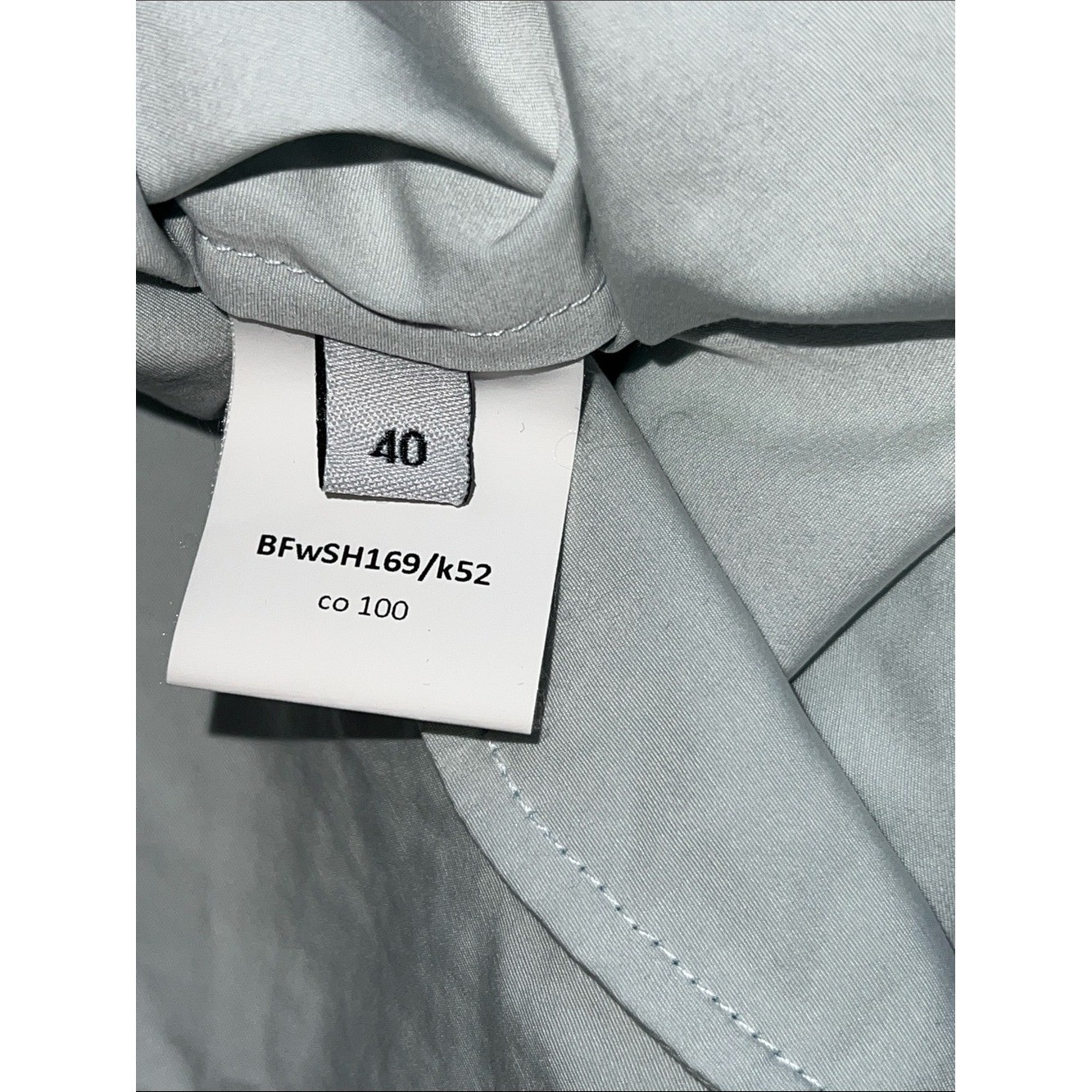 Bergfabel Tania Quiet Luxury Oversized Cotton Shirt Water Blue IT 40