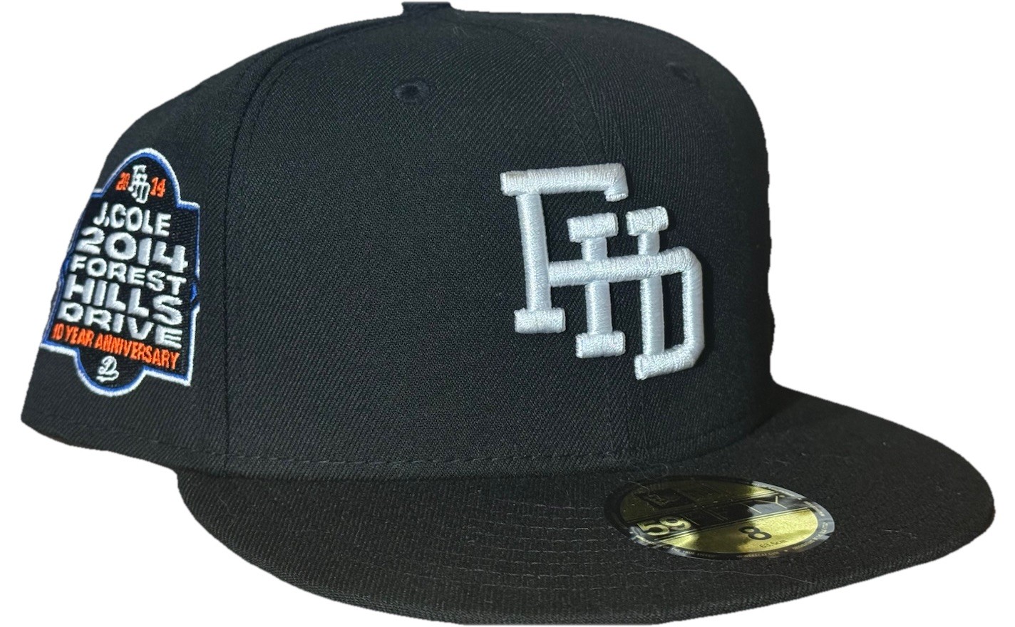 J Cole Baseball Hat Forest Hills Drive New Era 59fifty 10 Year Anniversary 7 3/4
