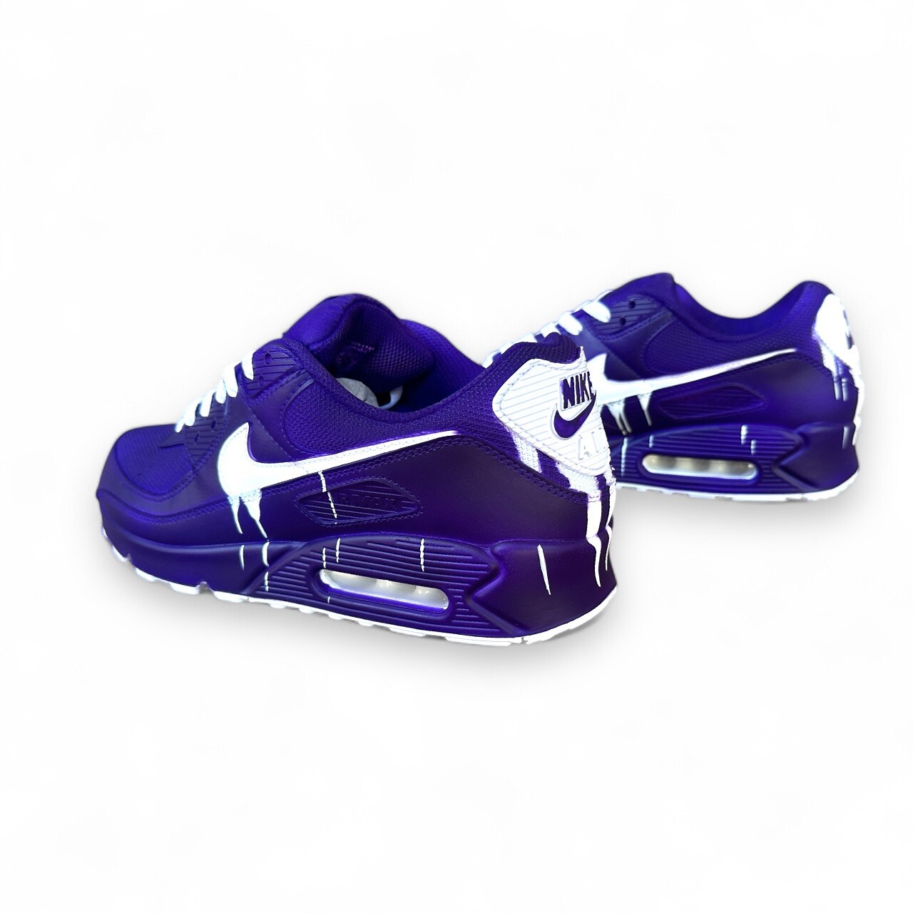Custom Hand-Painted Nike Air Max 90 Sneakers | Personalized Artistic Shoes