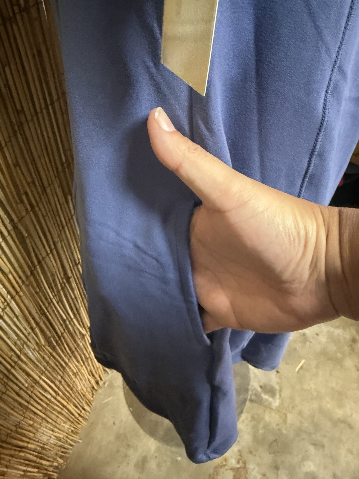 32 Degrees Blue Solid Shift Sleeveless Mock Neck Half-Zip Pockets Stretch M