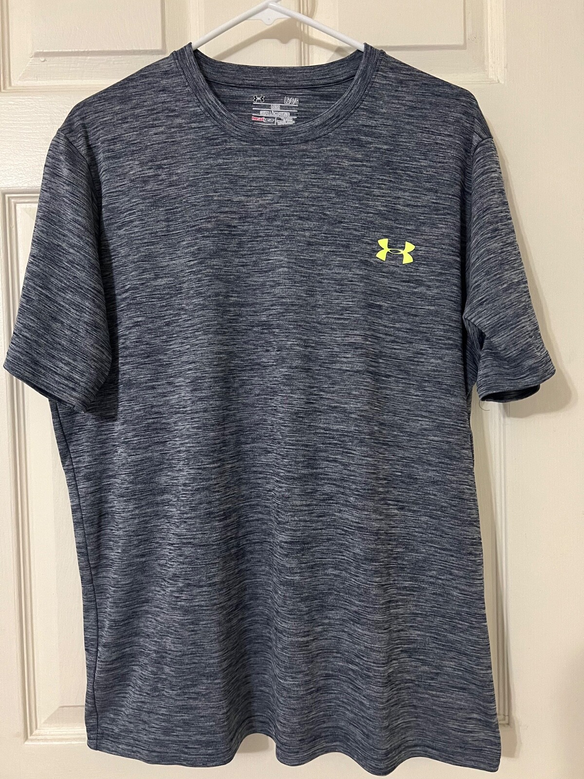 Under Armour Heatgear Loose Short Sleeve Mens Large L Gray Grey EUC