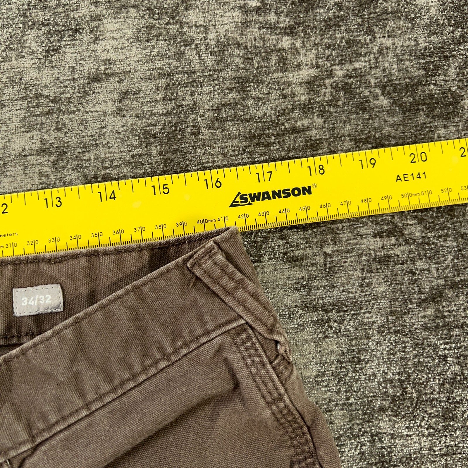 Ariat Rebar M4 Pants Men 32×30 Brown Canvas Relaxed Straight Stretch Tag:34