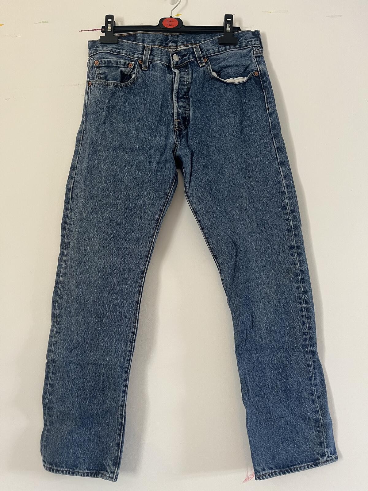 Levi’s 501 Jean Blue Denim 30×30 Straight Leg Grade A #125