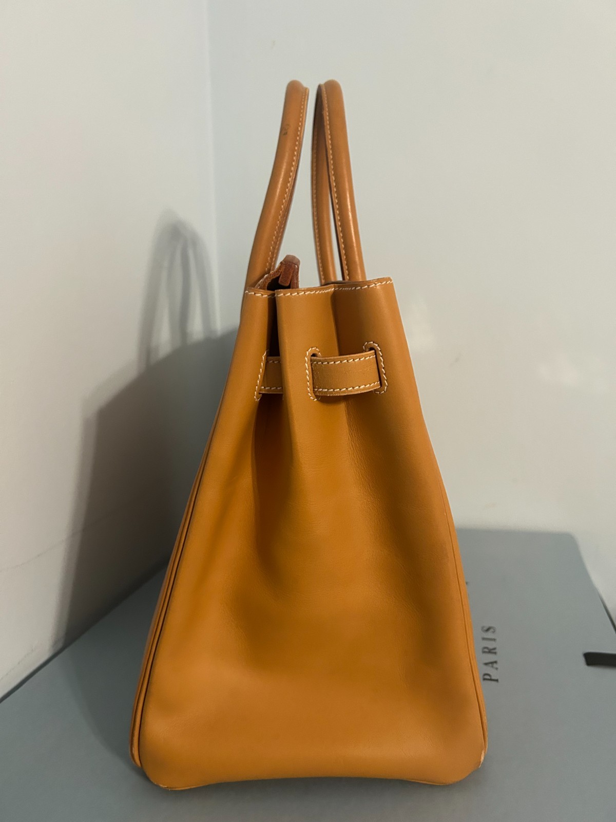 Hermes Birkin 35 Vache Naturel Palladium hardware tan/brown RARE