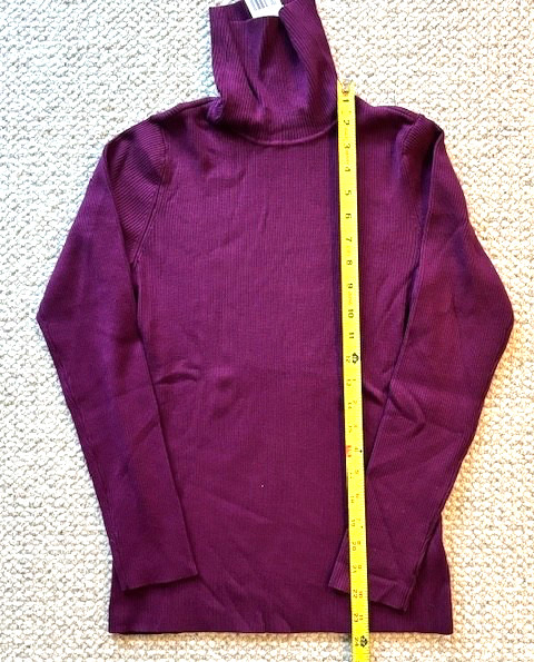 Womens Coldwater Creek Dark Magenta/purple turtleneck, NEW size XS