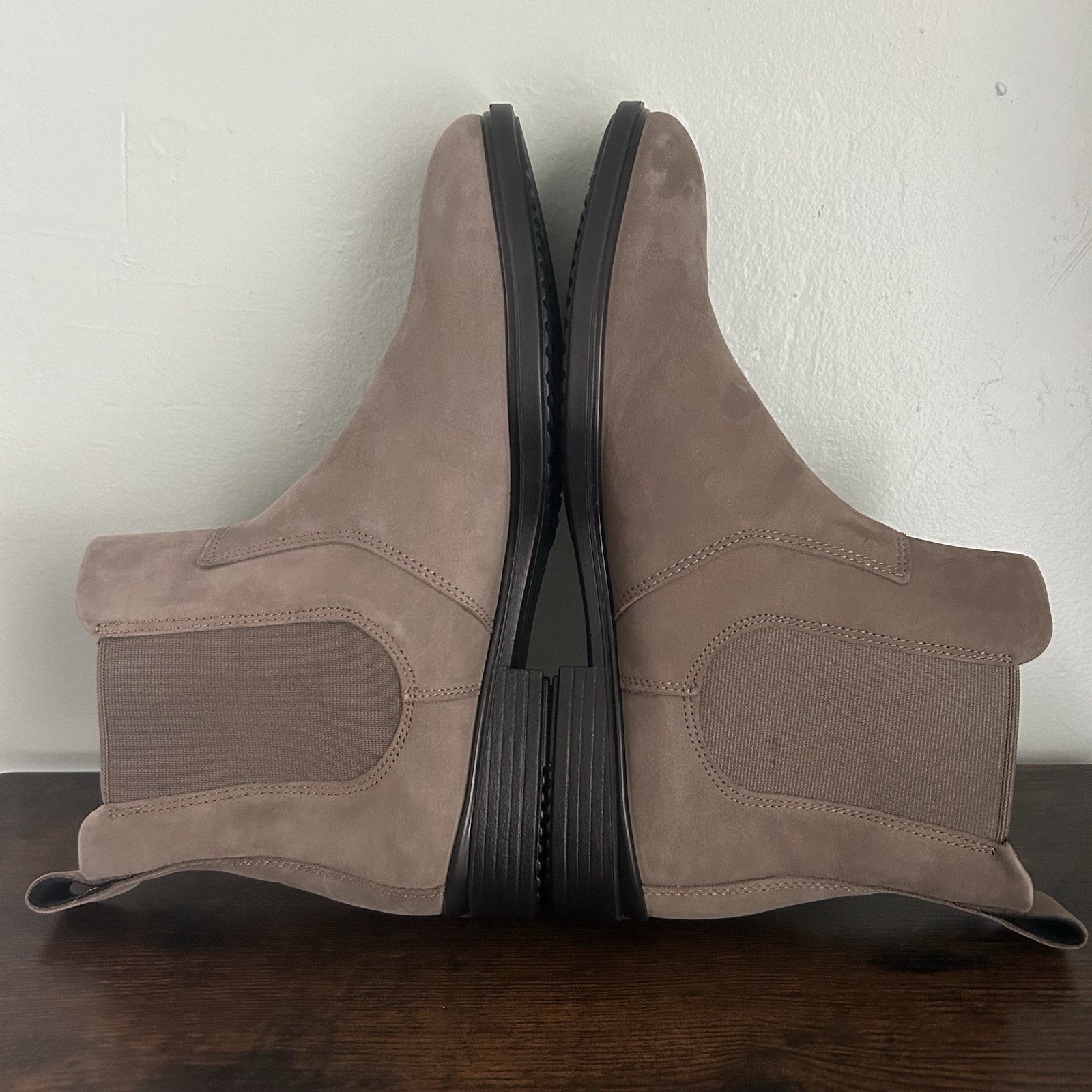 Ecco Touch 15 Suede Leather Ankle Boots Size Taupe Brown Size EU 40 US 9 – 9.5